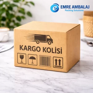baskılı kargo kolisi logolu karton kutu e ticaret kargo kutusu kraft koli